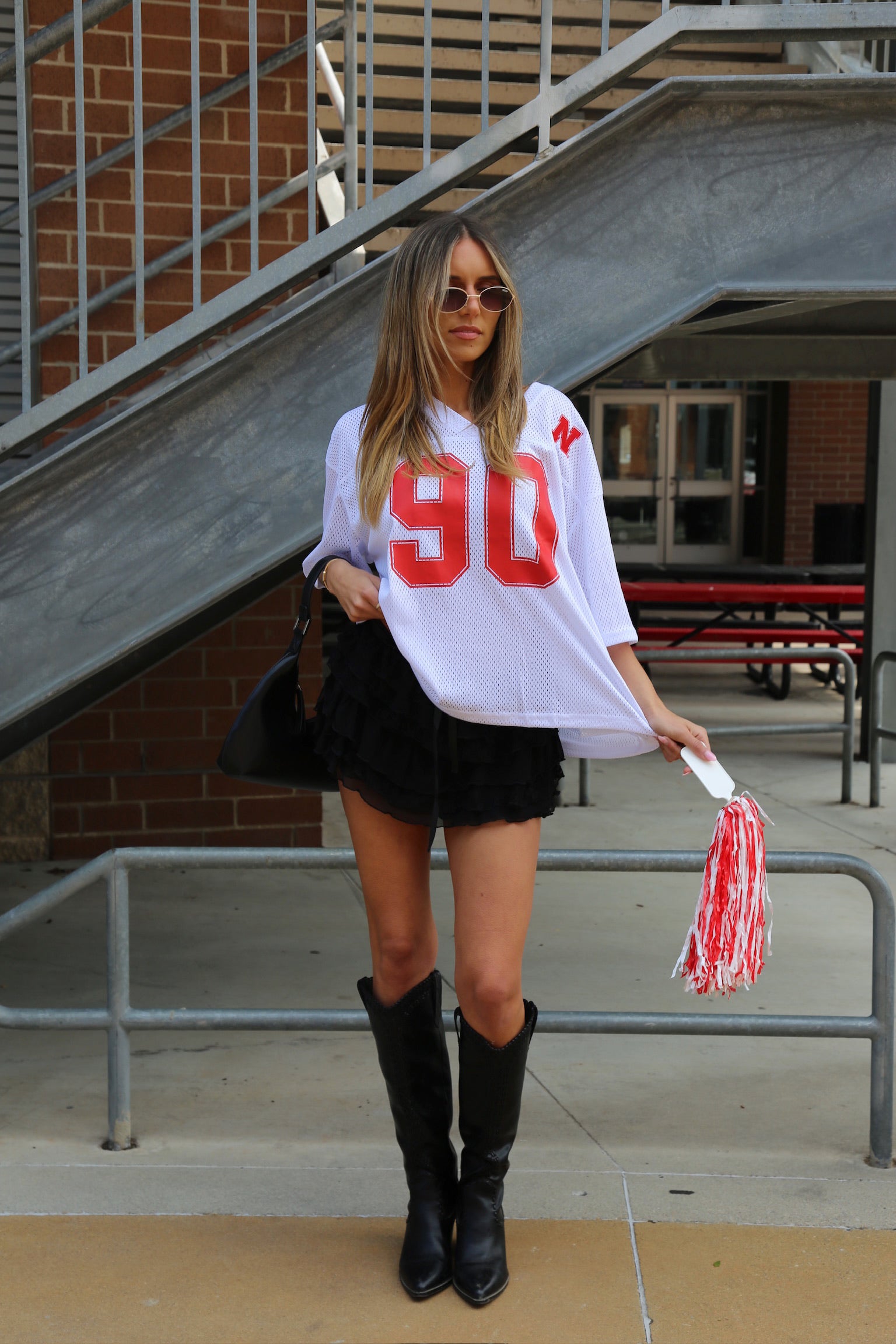 Nebraska Boyfriend Jersey In White