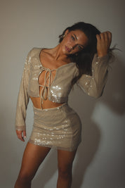 Light Up The Night Sequin Skirt