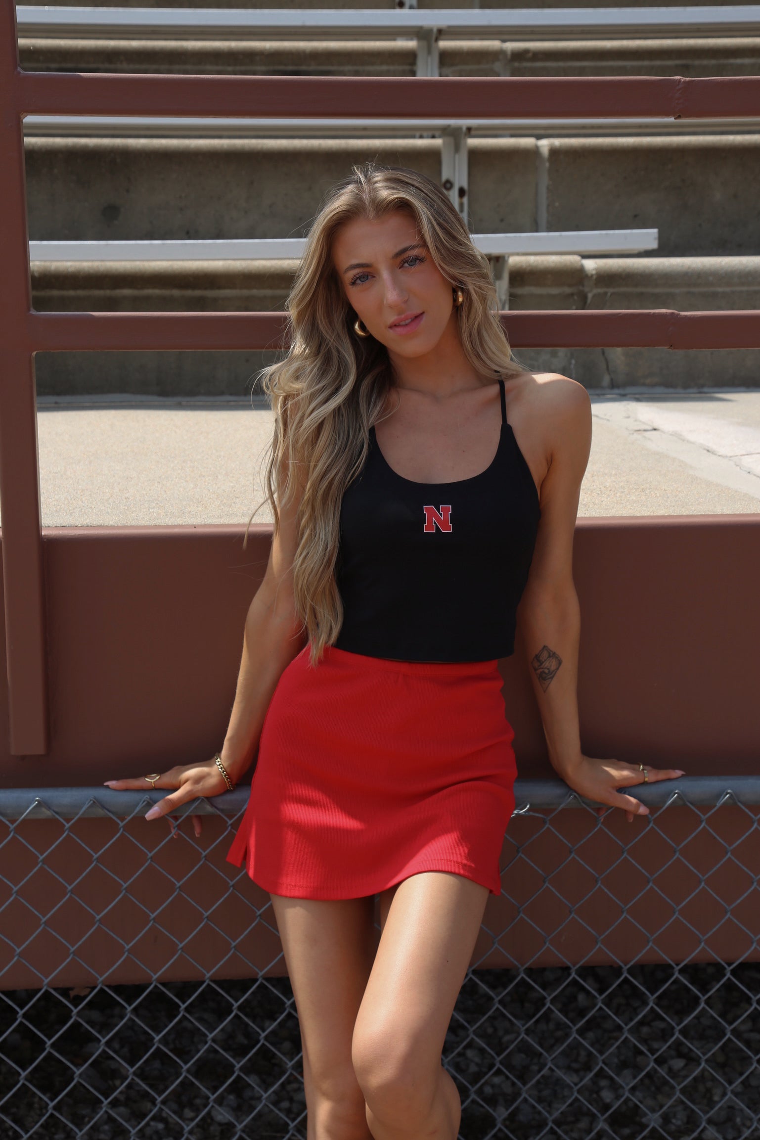 Nebraska Campus Rec Tank In Black