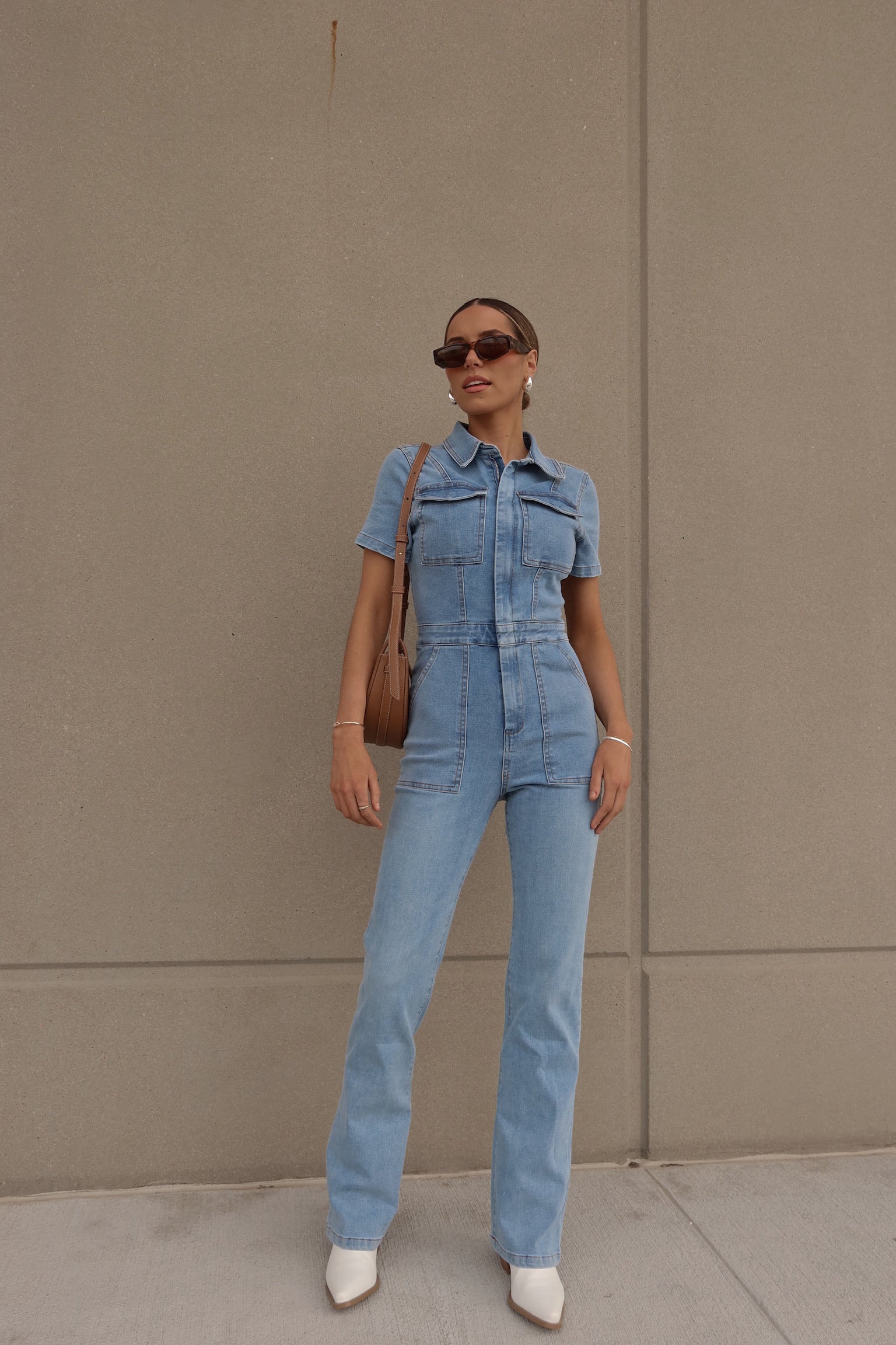 RESTOCKED: Chelsey Blue Denim Jumpsuit