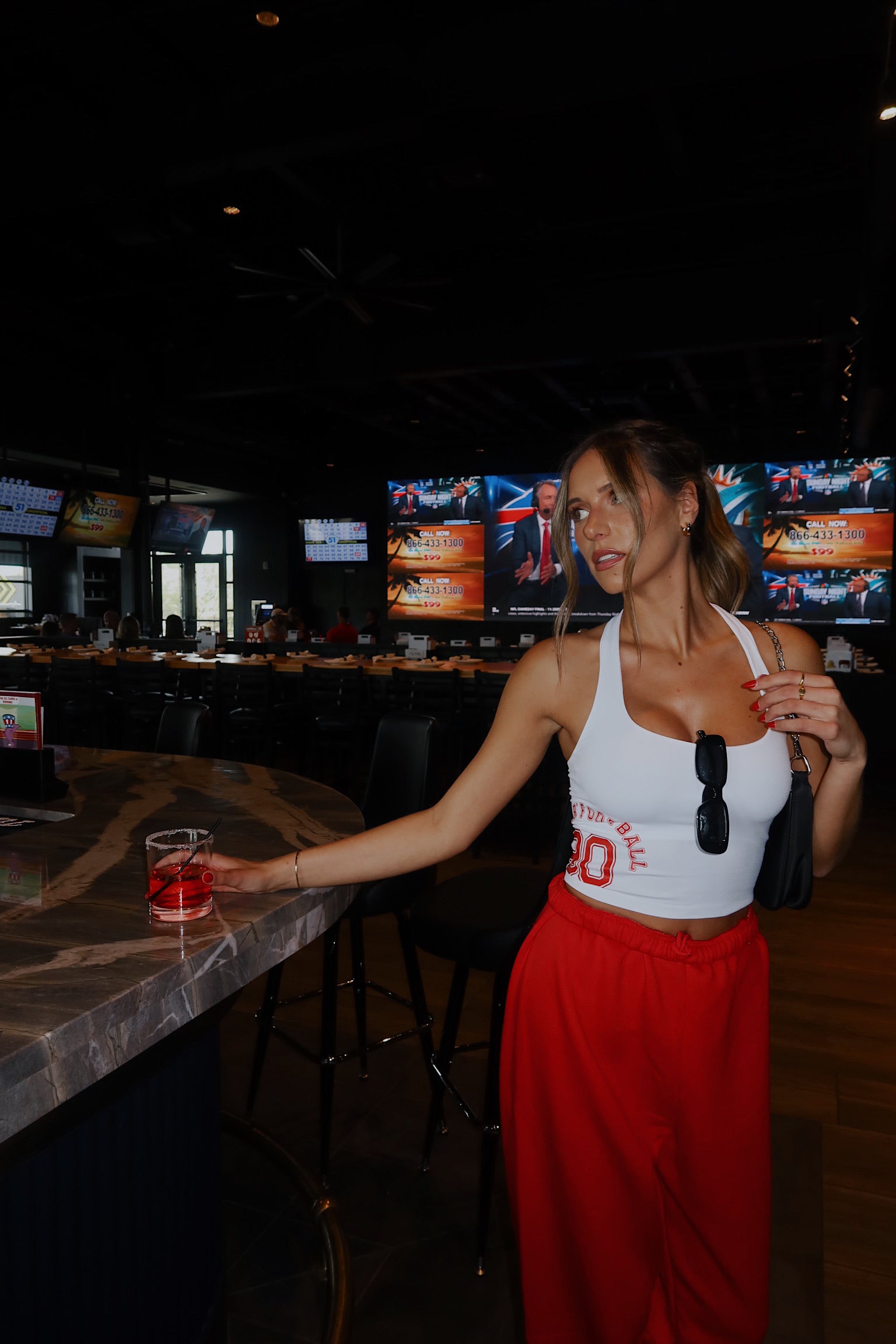 Nebraska Football Halter Top in White