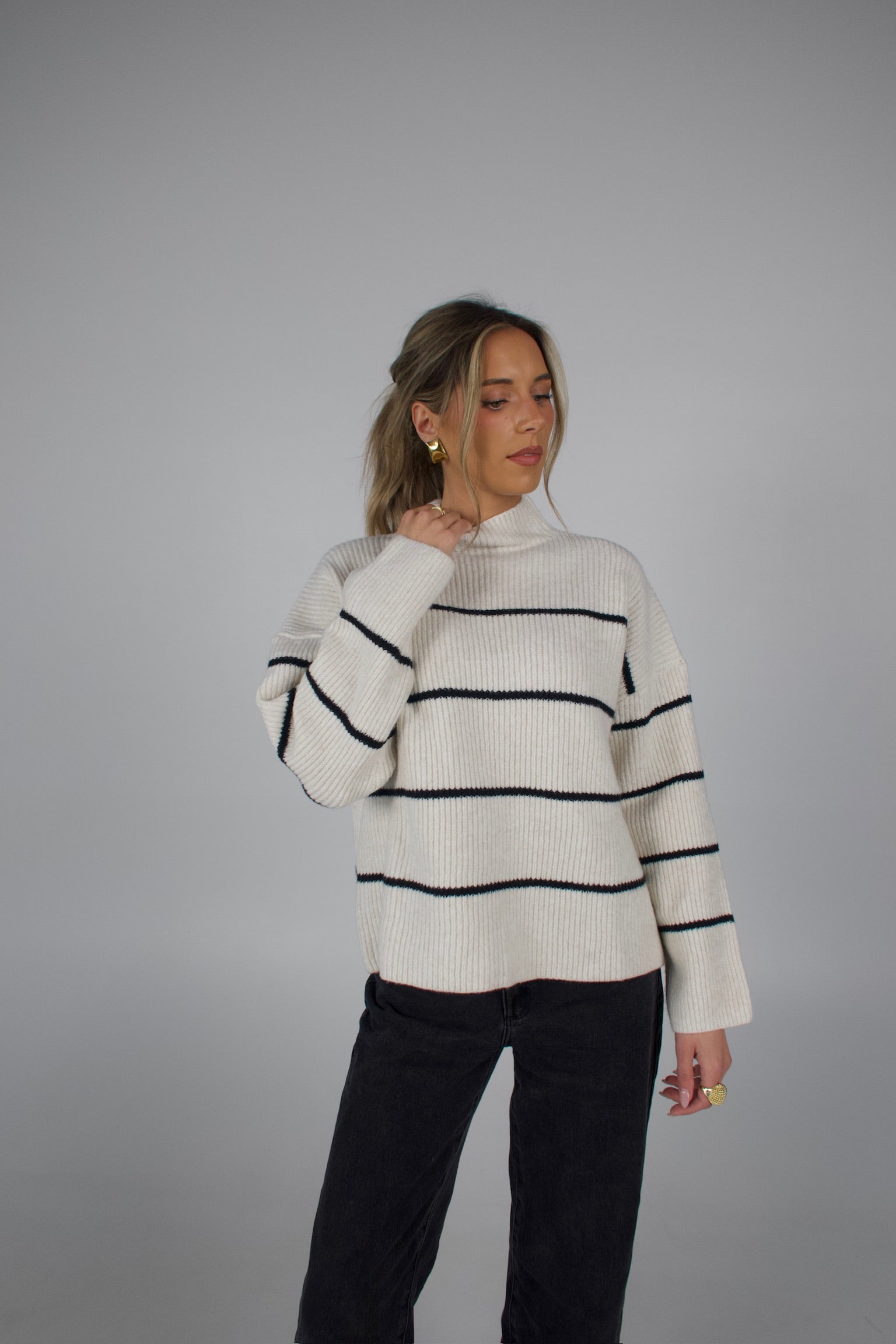 Soft Oat Mockneck Sweater