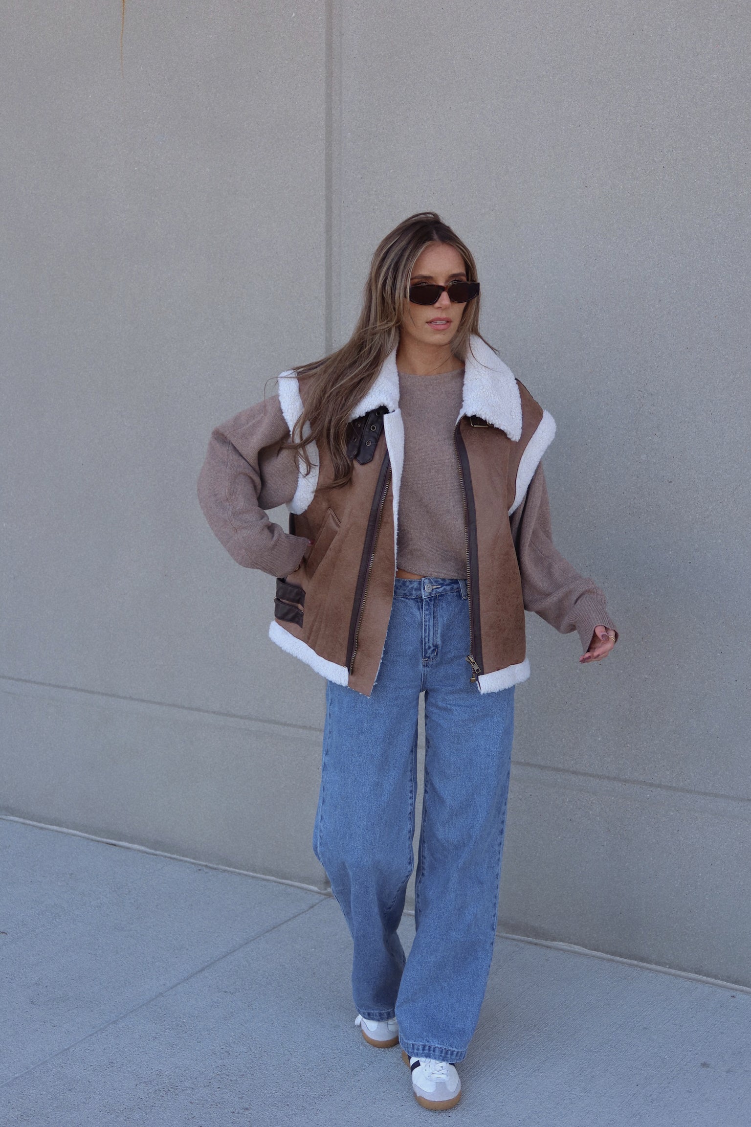 Zander Oversized Sherpa Vest