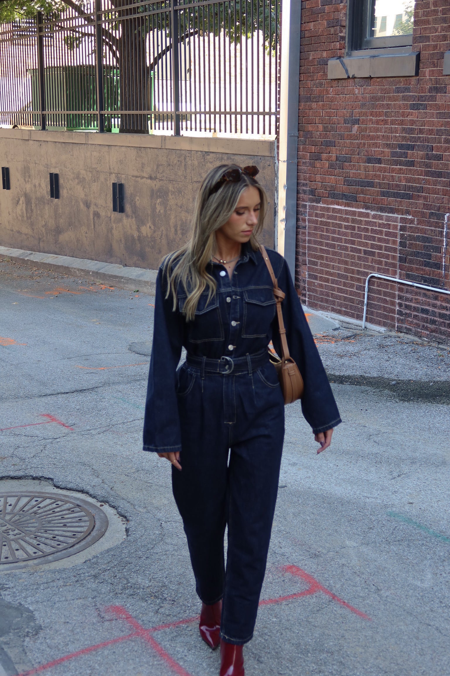 Midnight Utility Denim Jumpsuit