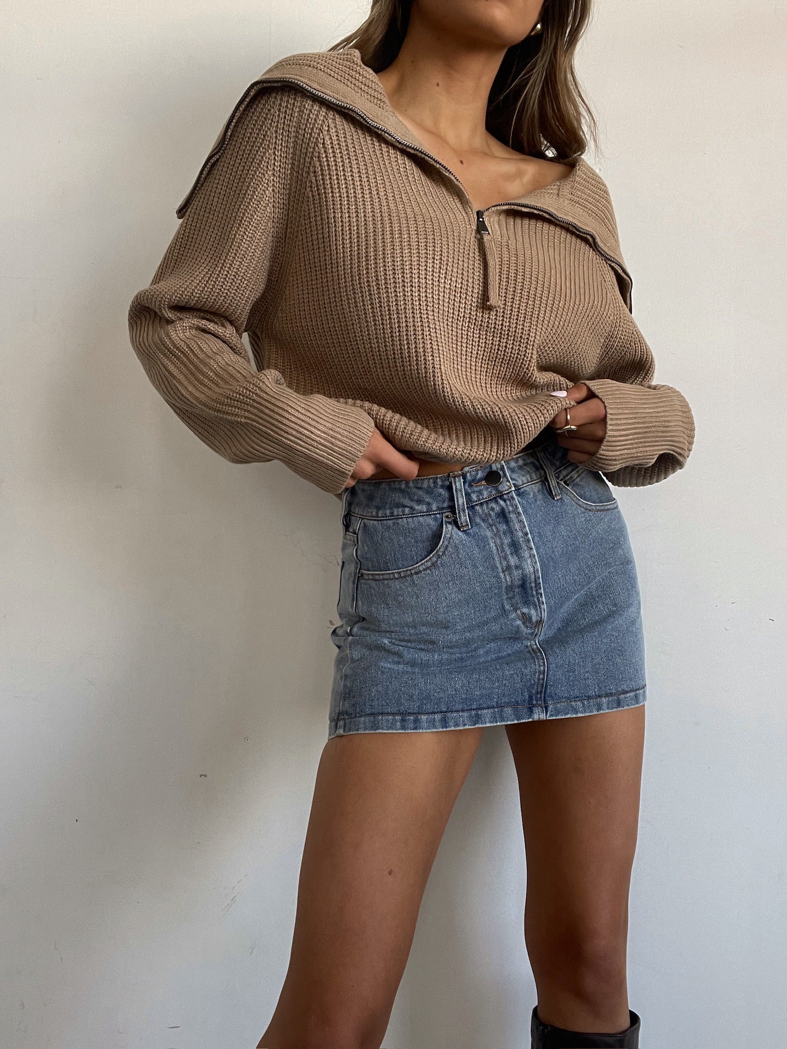 Ava Quarter Zip Sweater