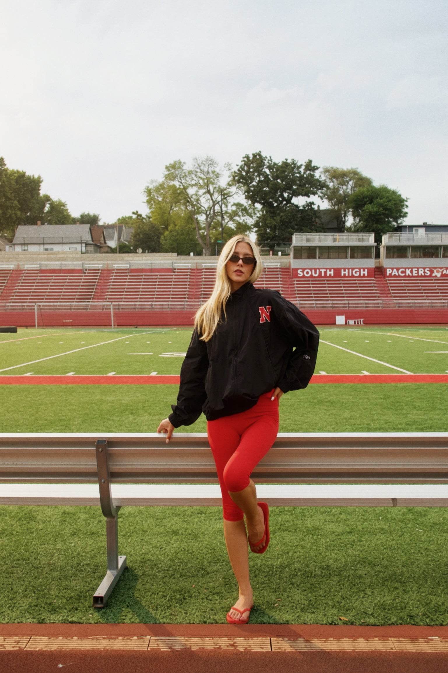 Red Athletic Capri Pant