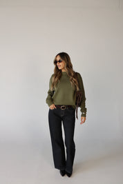 Lenny Relaxed Sweater in Vintage Olive
