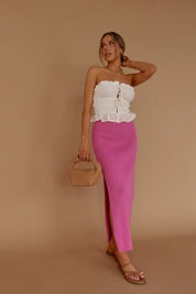 RESTOCKED : Orchid Ribbed Midi Skirt