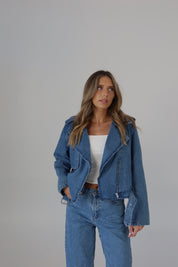 Zayla Zip-Up Denim Jacket