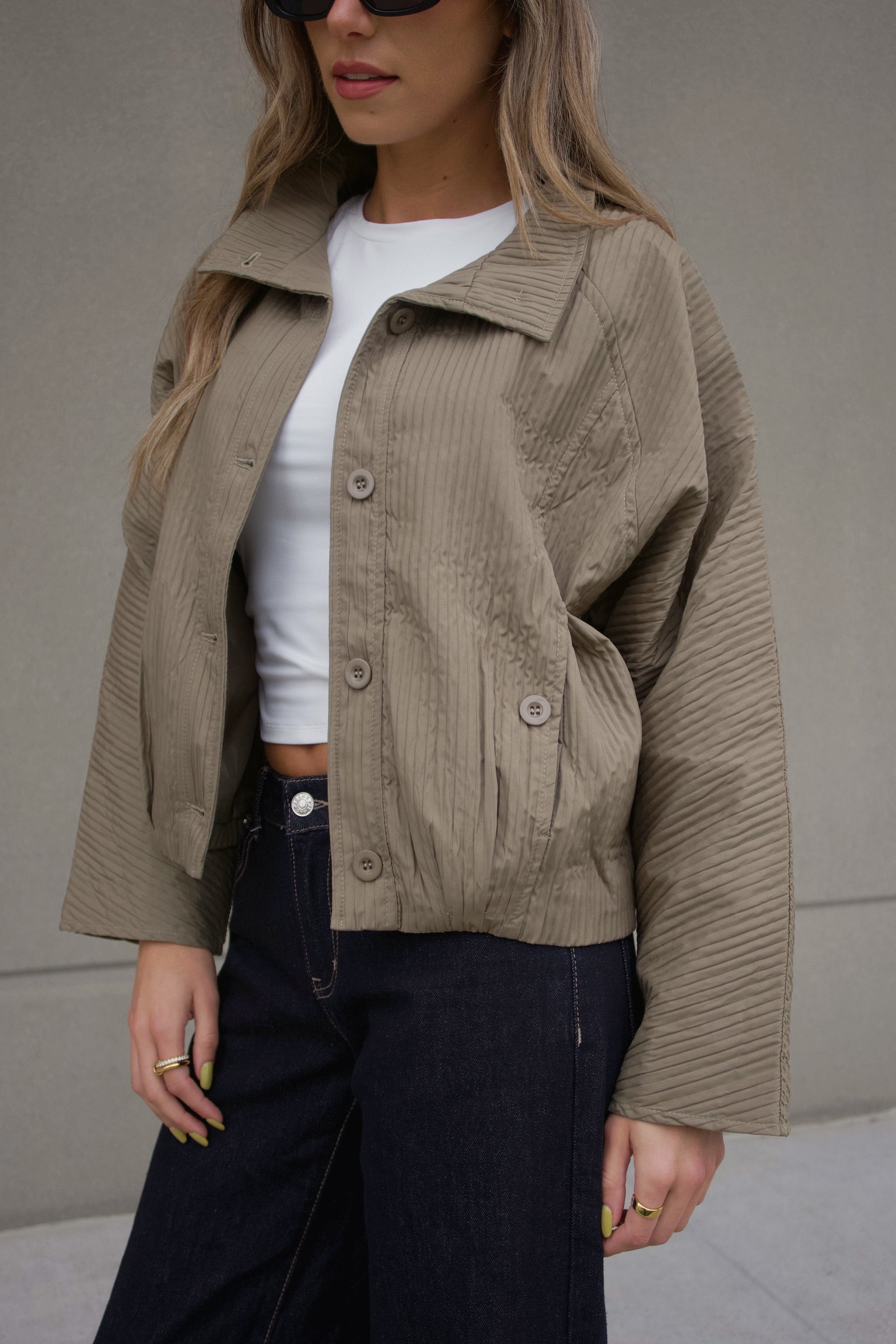 Olive Textured Jacket