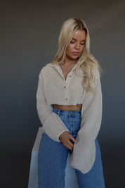 Hanna Crochet Cropped Cardigan