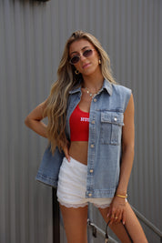 Brandi Oversized Denim Vest