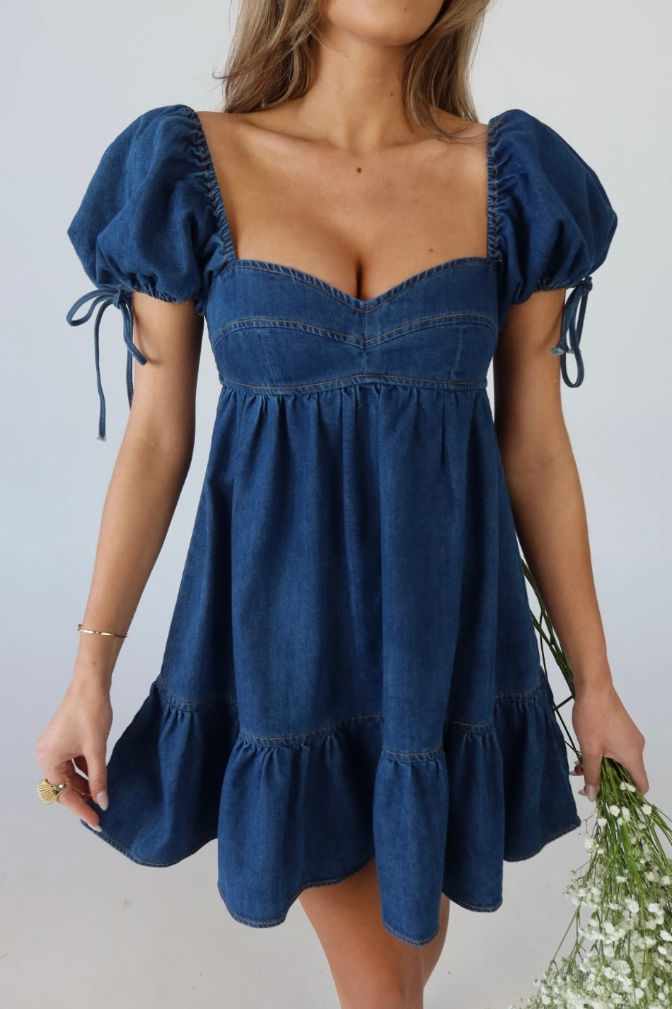 Denim Babydoll Dress