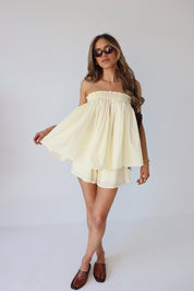 Lydia Light Yellow Short Set