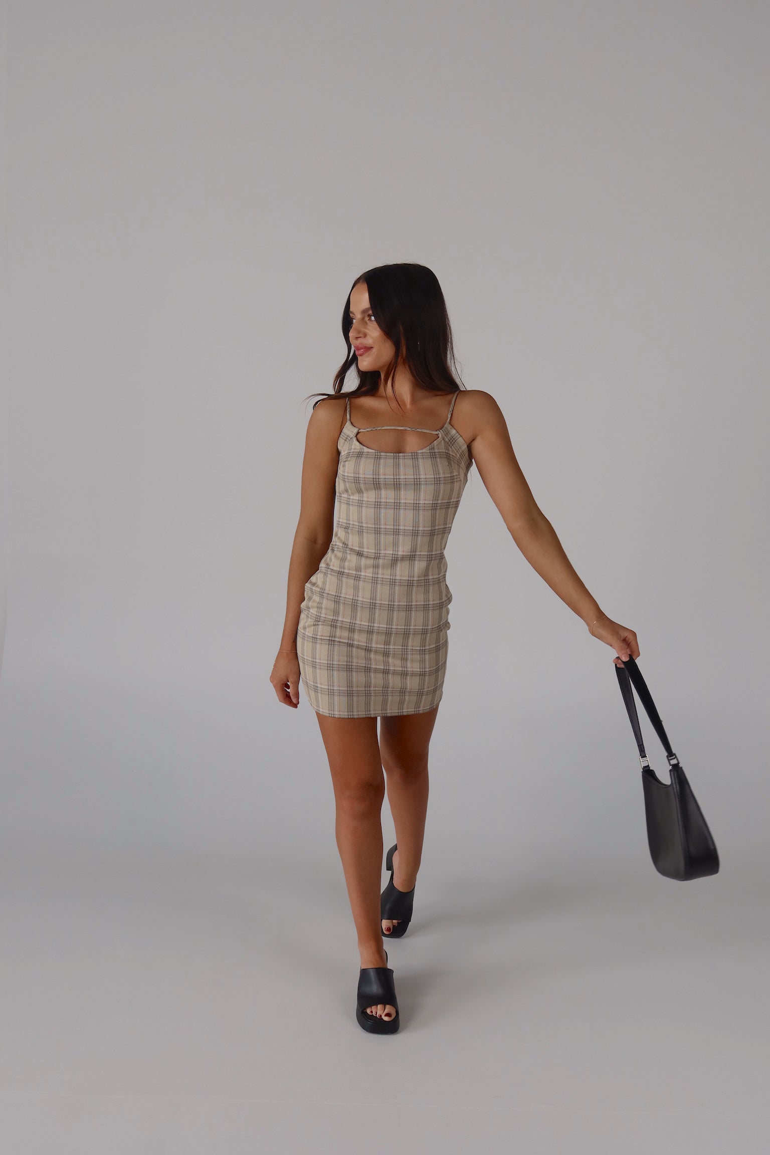 SALE :Dana Plaid Mini Dress