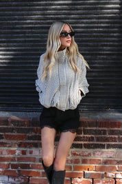 Kam Plaid Zip-Up Bomber Jacket