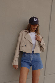 Nevaeh Cropped Trench Jacket