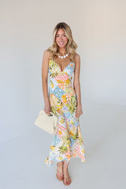 Paloma Printed Linen Midi Dress