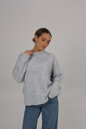 Ryleigh Grey Mock Neck Sweater