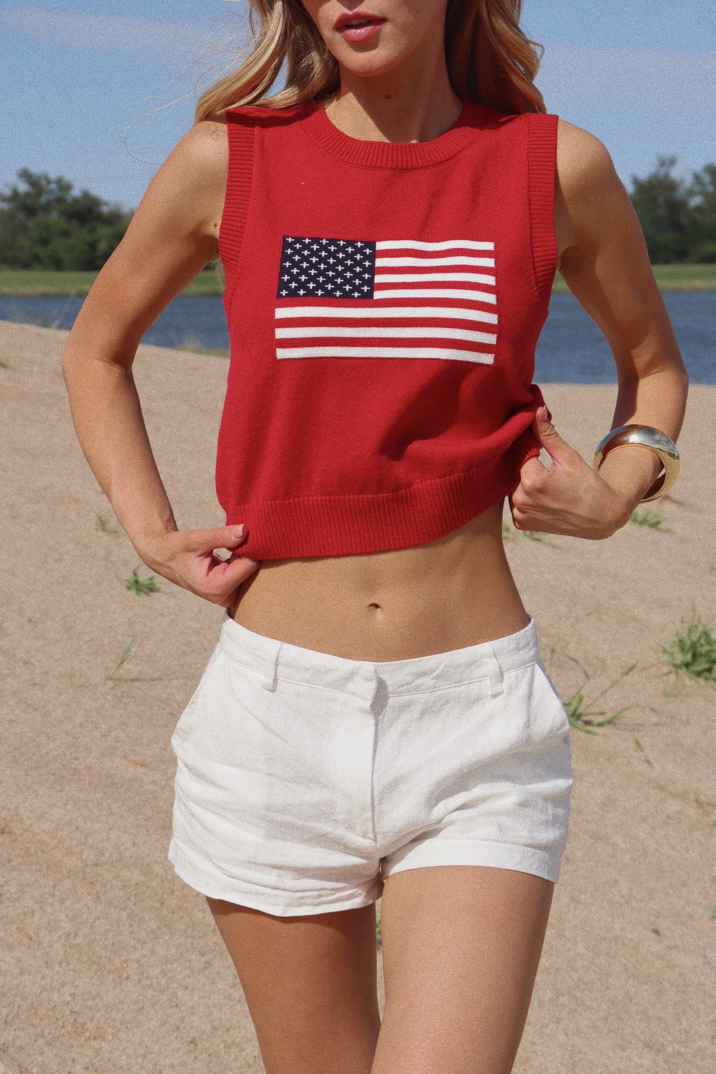 Liberty Flag Knit Tank