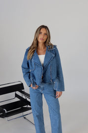 Zayla Zip-Up Denim Jacket