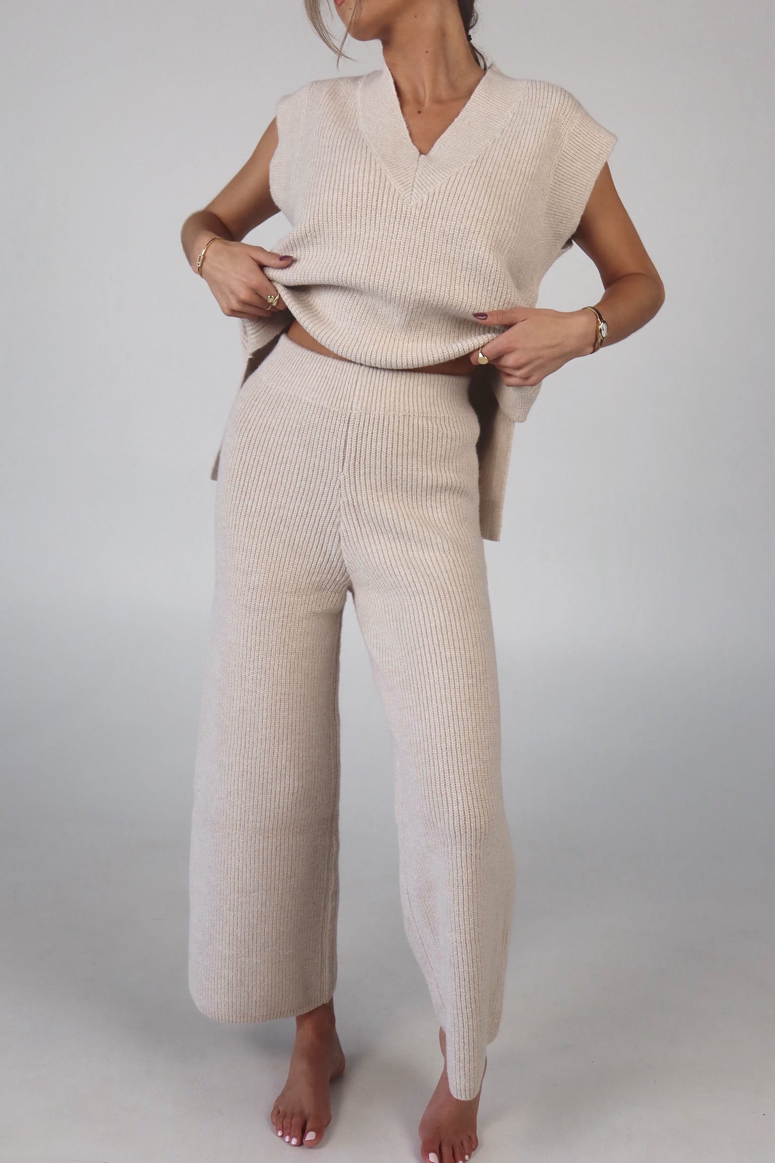 Cozy Knit Sweater Pants