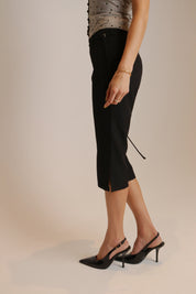 Riley Black Belted Capri