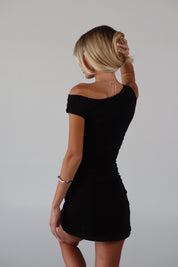 Asymmetrical Mini Dress in Black