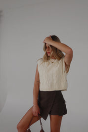 Cargo Envelope Skort in Charcoal