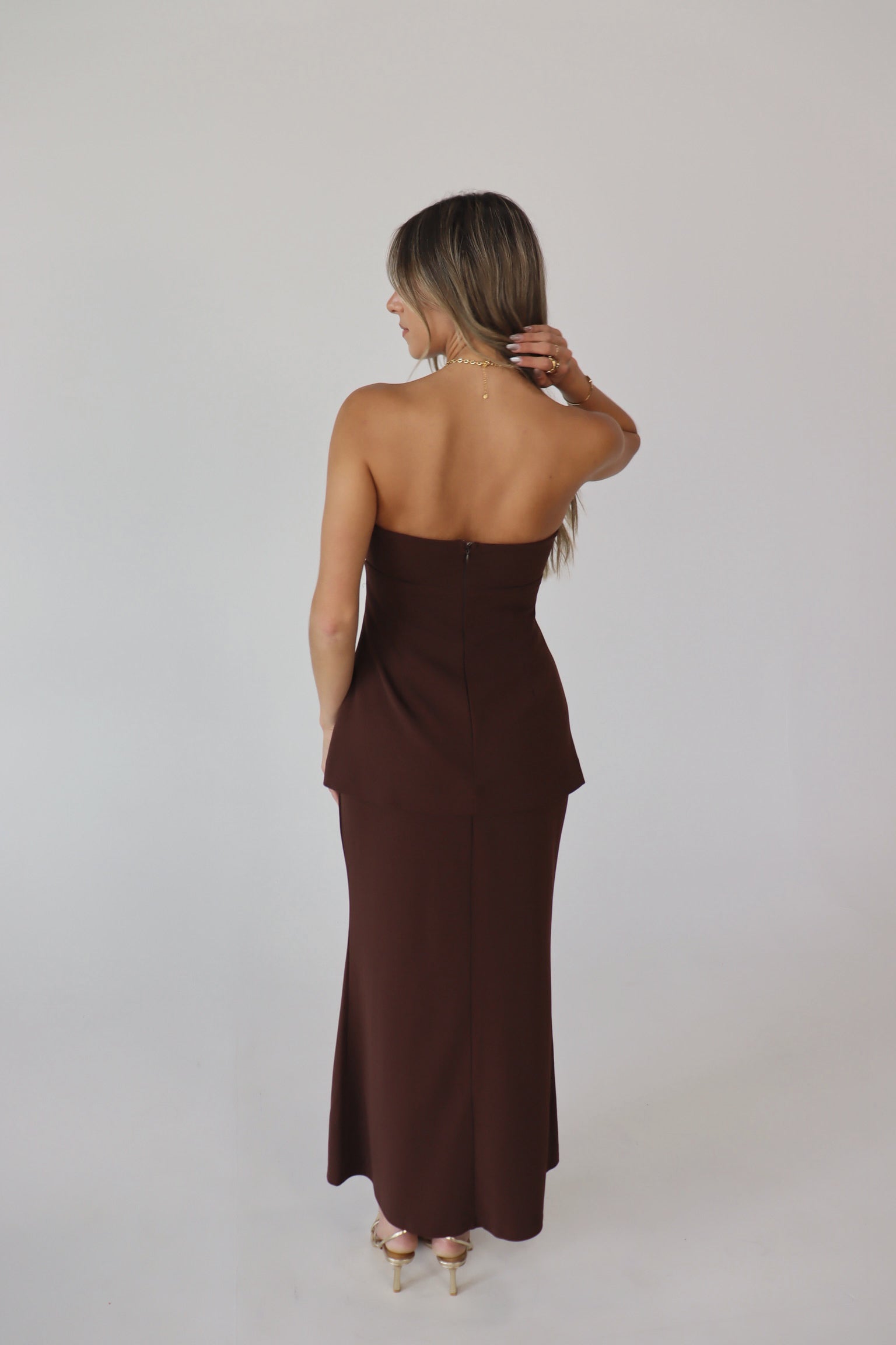 Campbell Peplum Maxi Dress