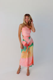 Caia Colorblock Midi Dress