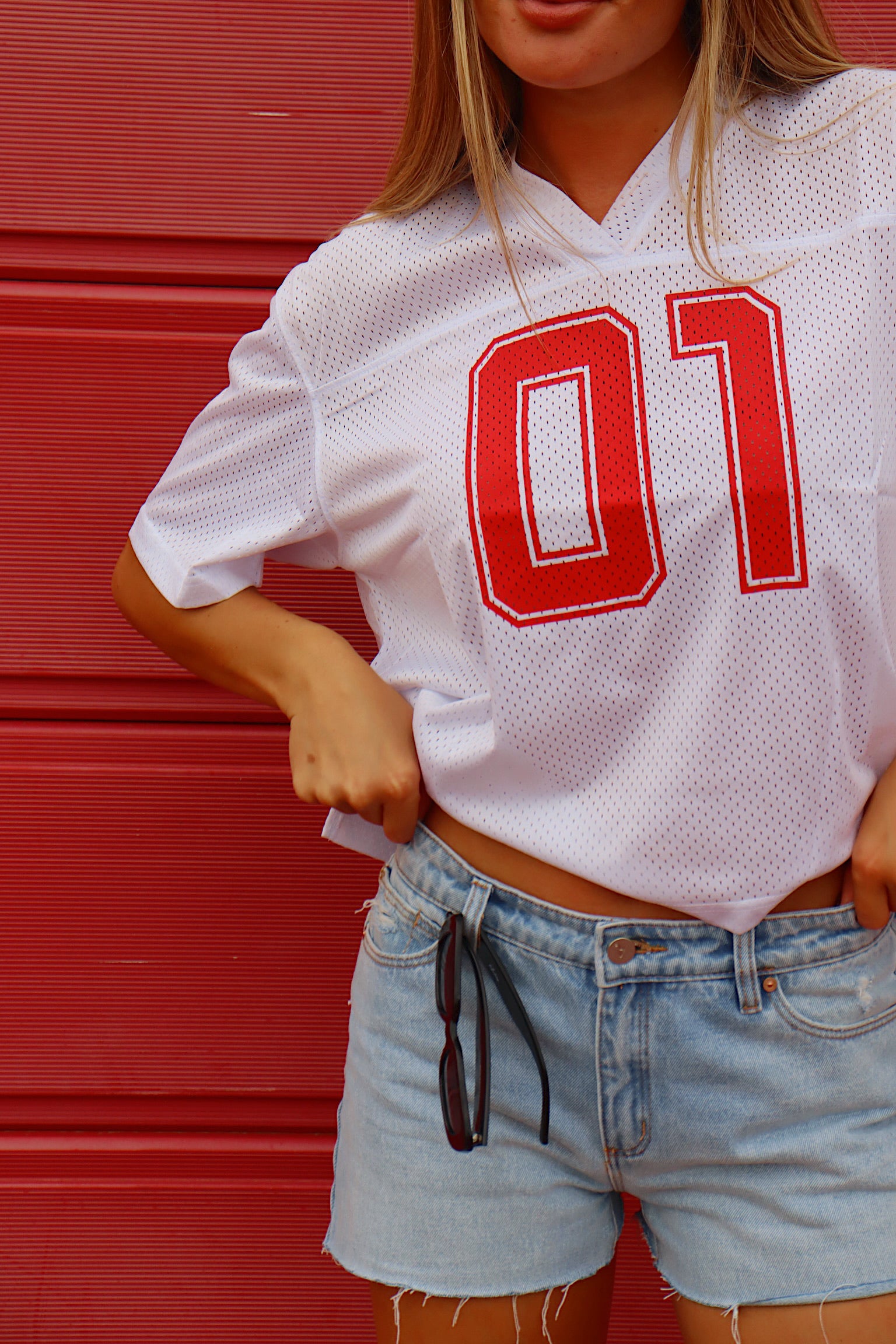 University Of Nebraska Boyfriend Jersey In White