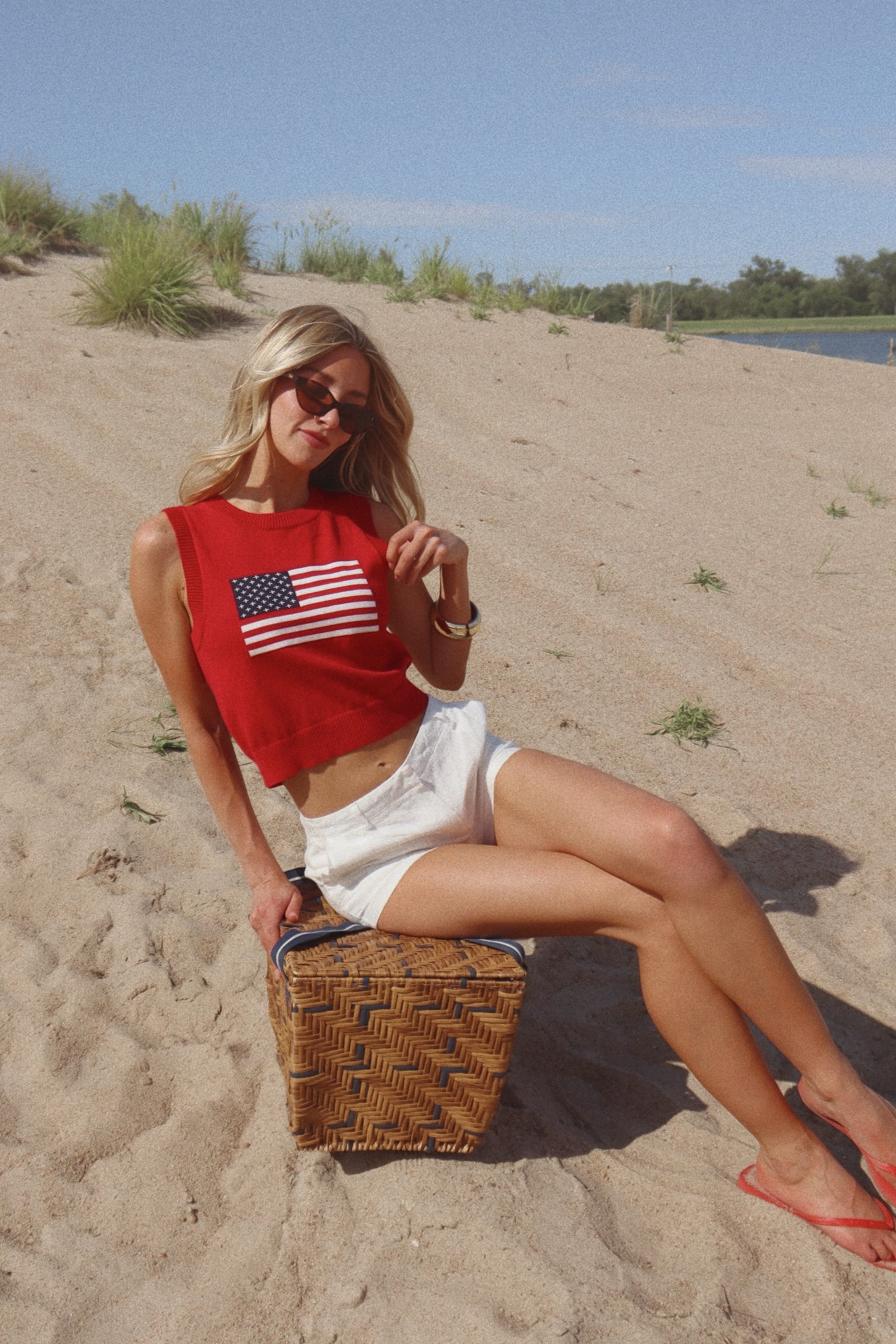 Liberty Flag Knit Tank