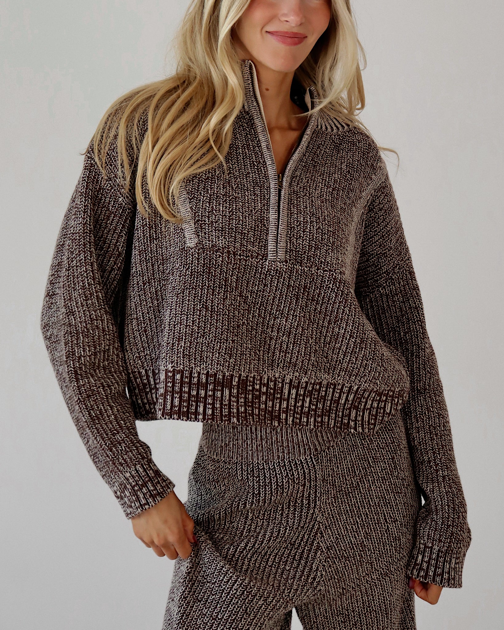 Carley Chunky Knit Quarter Zip