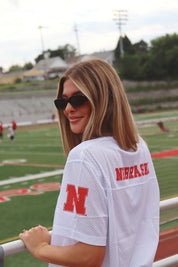 University Of Nebraska Boyfriend Jersey In White