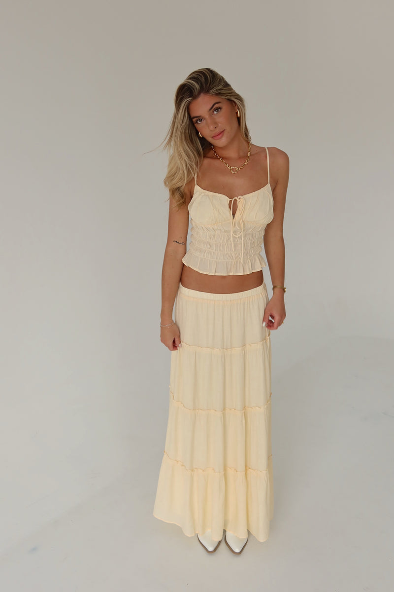 Ashley Yellow Maxi Skirt