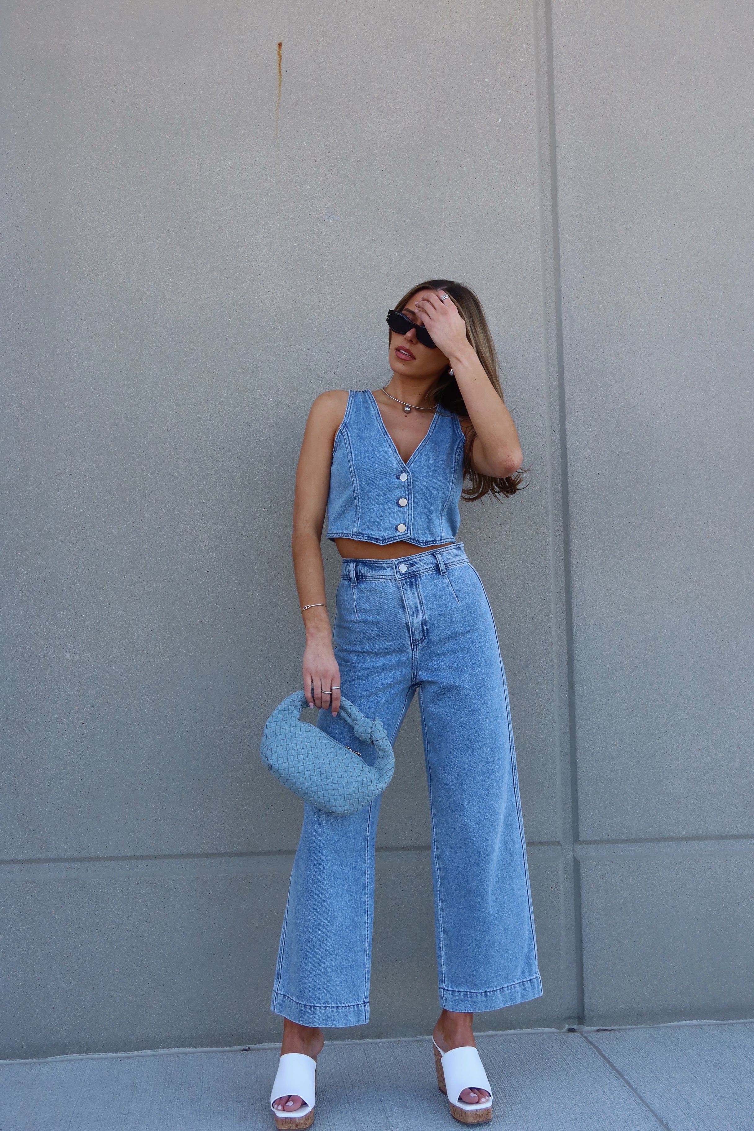 RESTOCKED :Nelly Denim Crop Pants