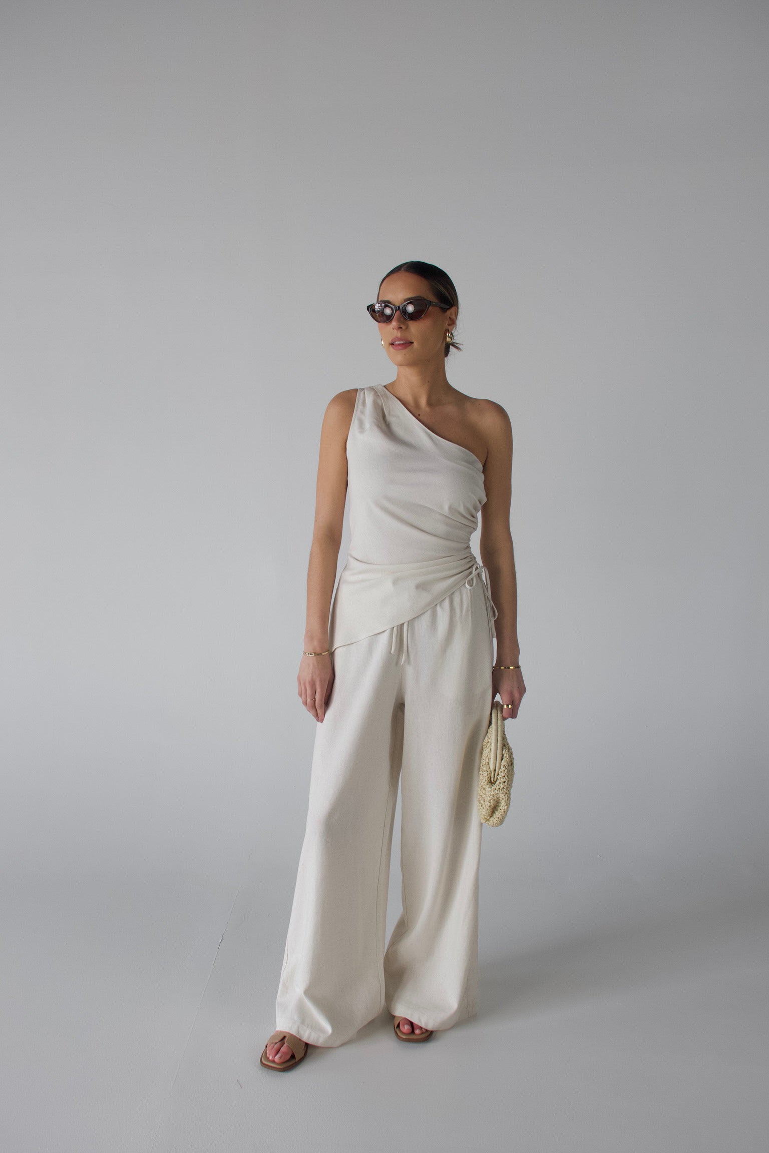 Inez Drawstring Linen Pant