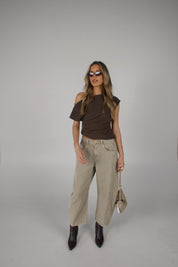 Alyah Asymmetrical One Shoulder Top