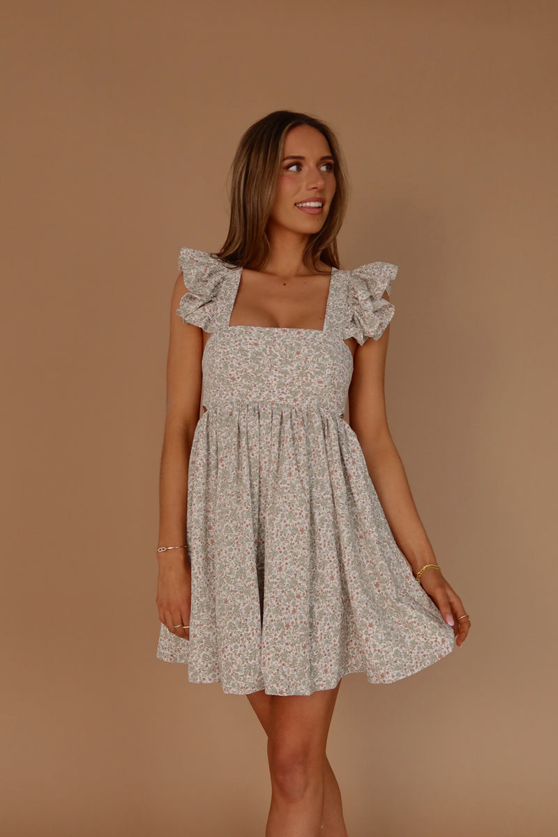 Hollie Floral Ruffle Mini Dress