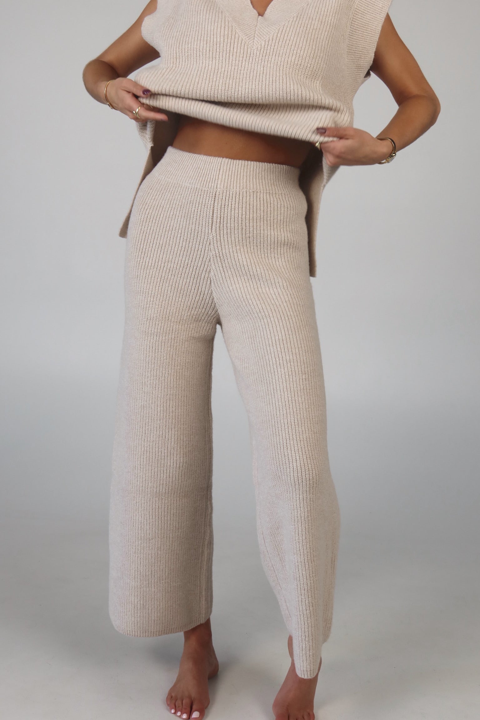 Cozy Knit Sweater Pants