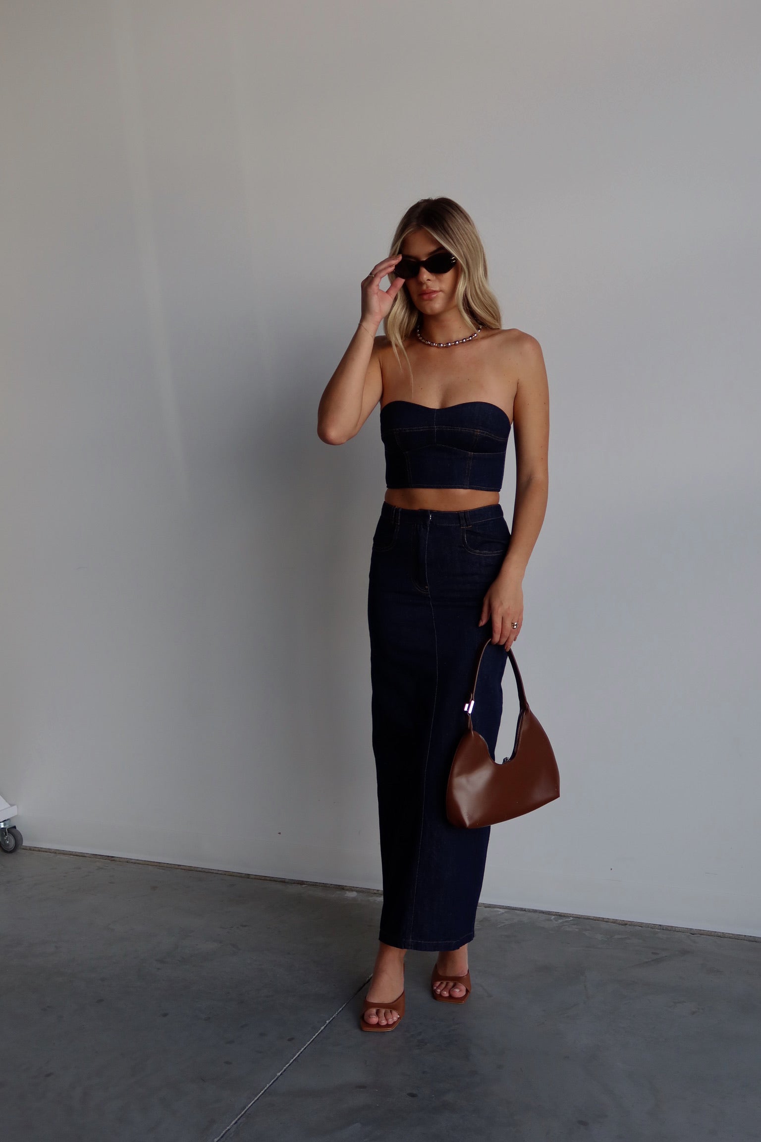 Justyn Denim Maxi Skirt