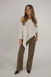 Iris Ivory Knit Poncho