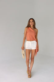 Capri One Shoulder Tie Top