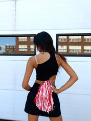 Black Cargo Mini Skirt