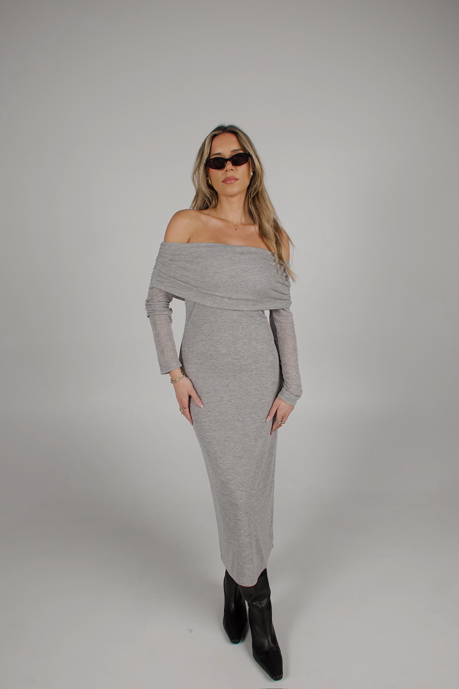 Eloise Fold Over Midi Dress