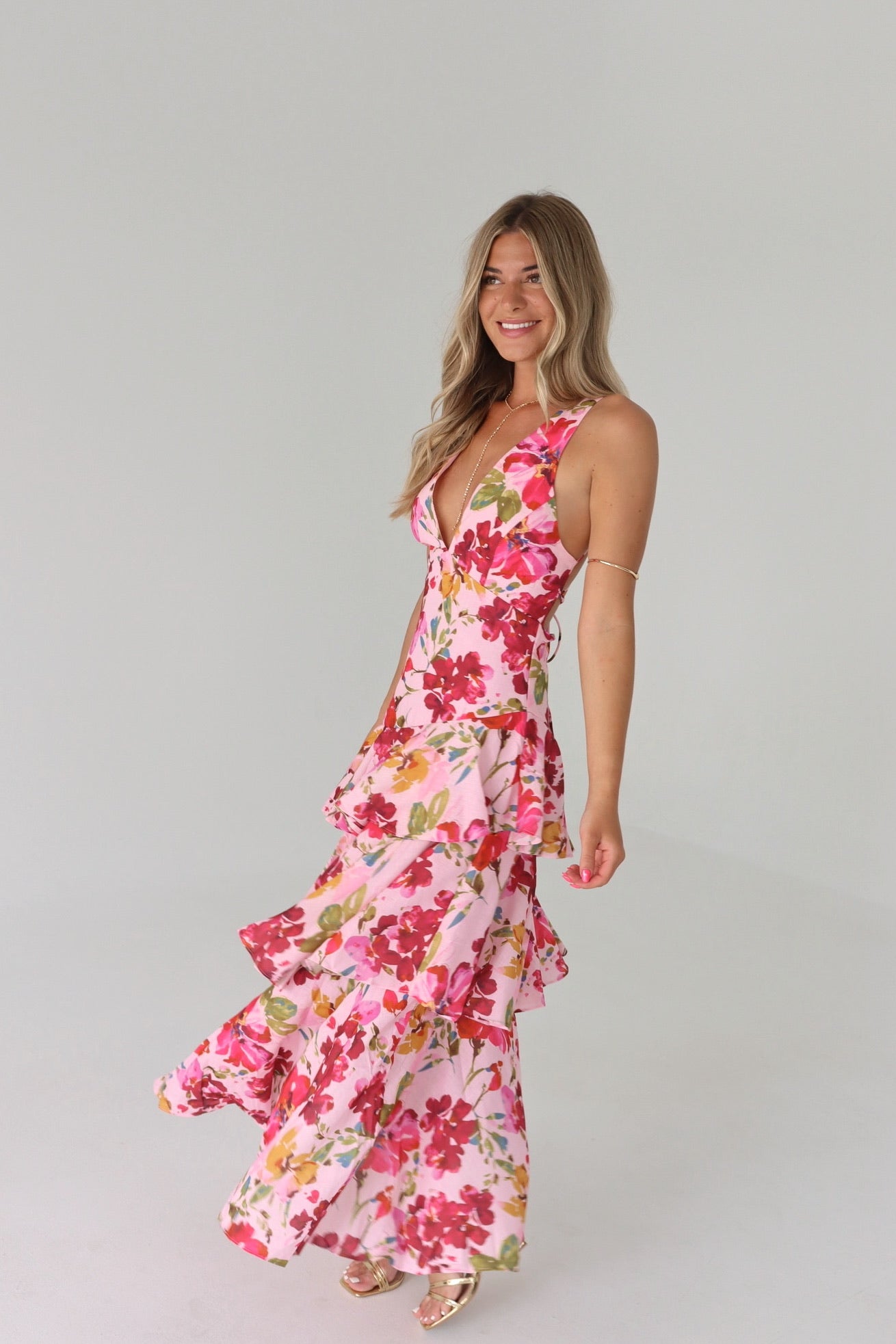 Ainsley Tiered Floral Maxi Dress