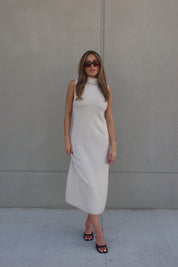 Maeva Turtleneck Sleeveless Maxi Dress