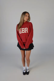 Nebraska Varsity Sweater In Red