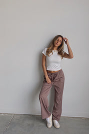 Sofia Straight Leg Satin Pants